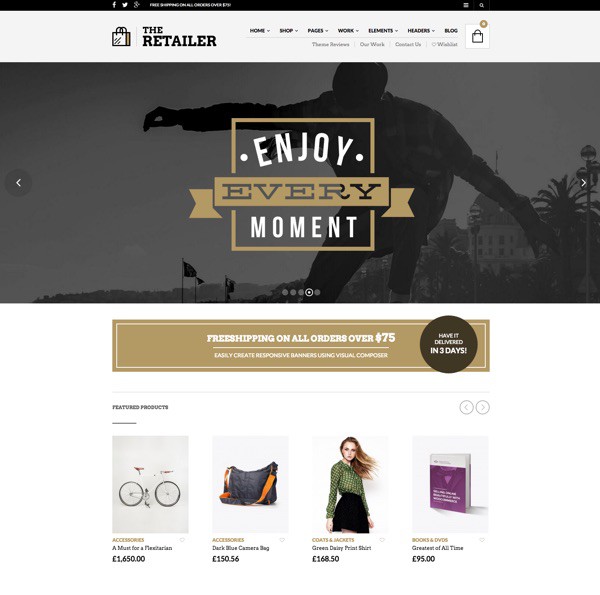 The Retailer, un template WordPress eCommerce