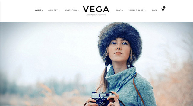Le thème WordPress photo Vega