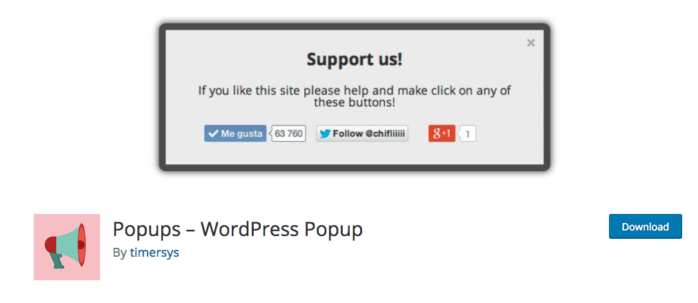 Le plugin Popups pour WordPress