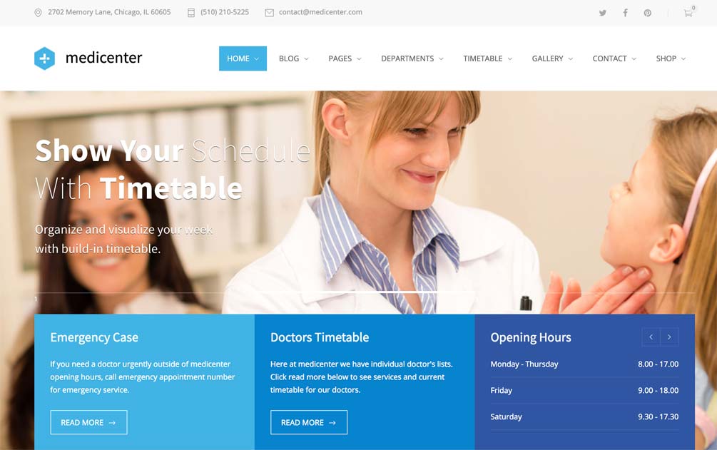 MediCenter est un template WordPress