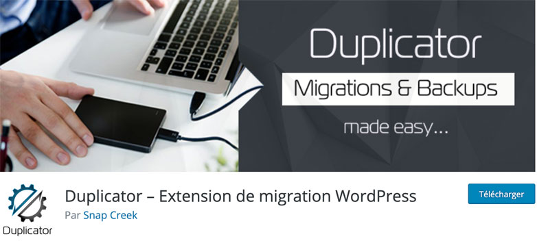 Duplicator est un plugin de sauvegarde pour WordPress