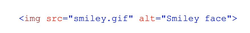 Le code HTML d'une balise alt