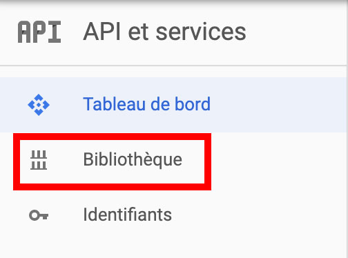 Bibliothèque API et services