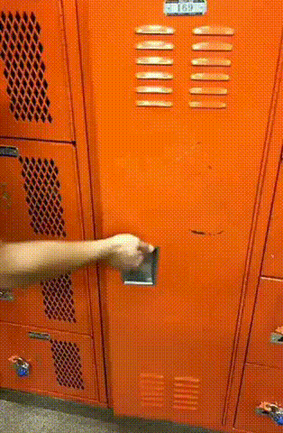 A man in a locker.