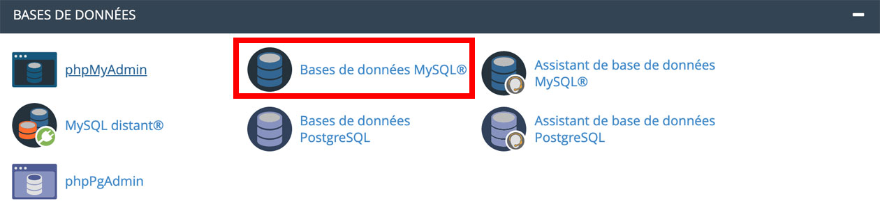 MySQL databases on cPanel.
