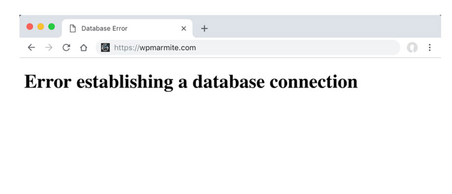 WordPress database connection error.
