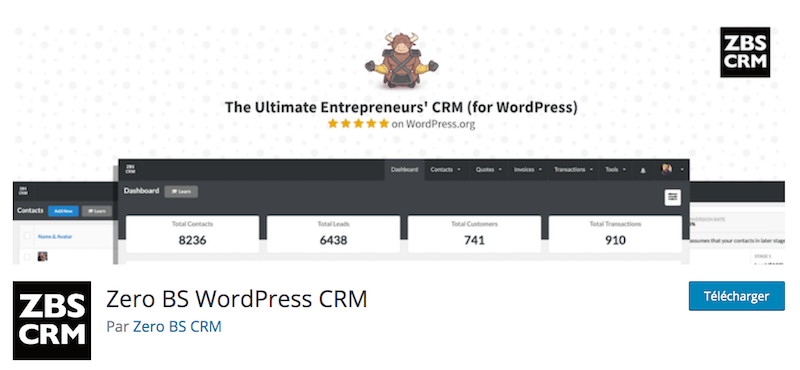 Zero BS CRM : le CRM WordPress qui monte !