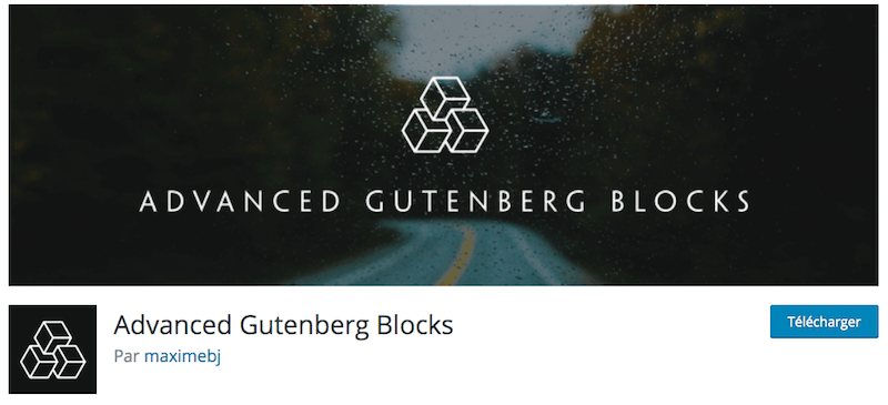 Le plugin Advanced Gutenberg Blocks propose un bloc spécial pour mettre de la pub sur WordPress