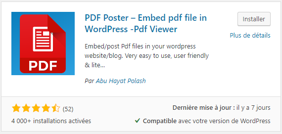 PDF Poster : un plugin de PDF WordPress simple d'utilisation