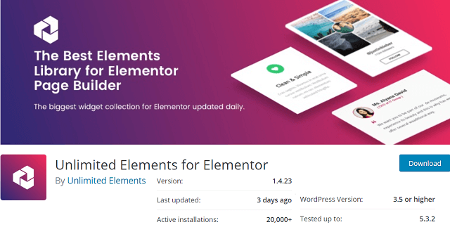 Unlimited Elements for Elementor free