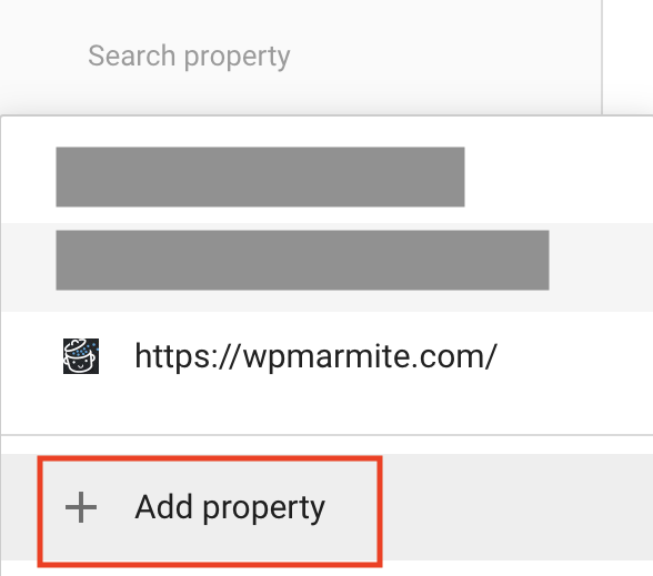 Add a property on your Google Search Console.