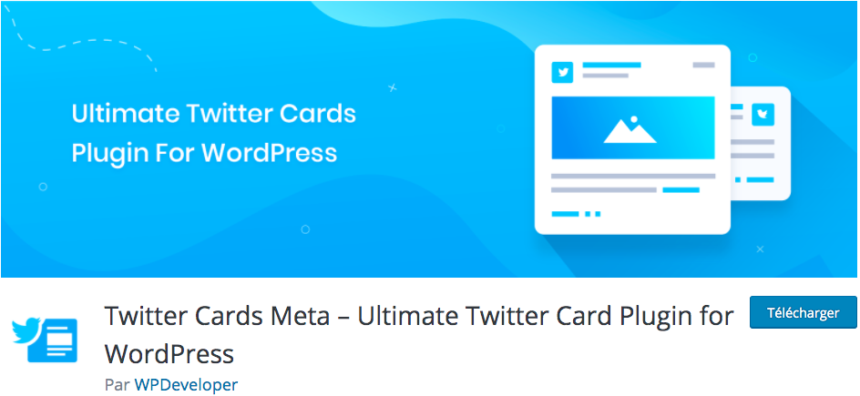 Extension Twitter Cards Meta sur wordpress