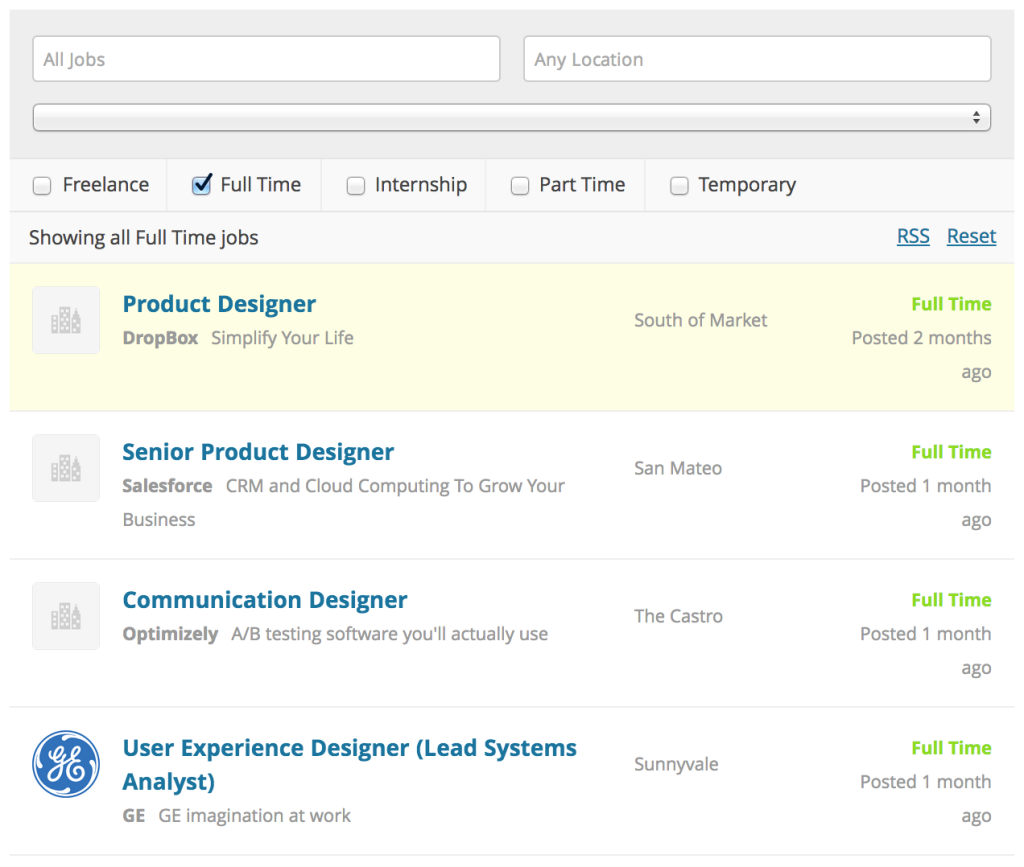 WP Job Manager screenshot
