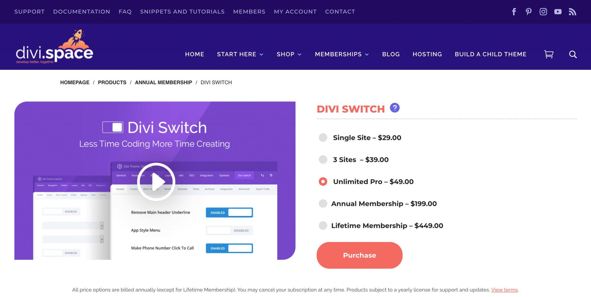 divi switch website homepage
