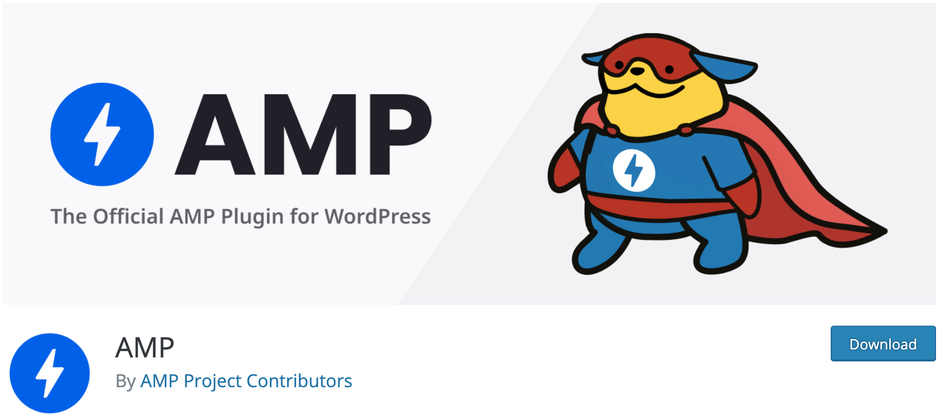 Official AMP plugin on WordPress directory