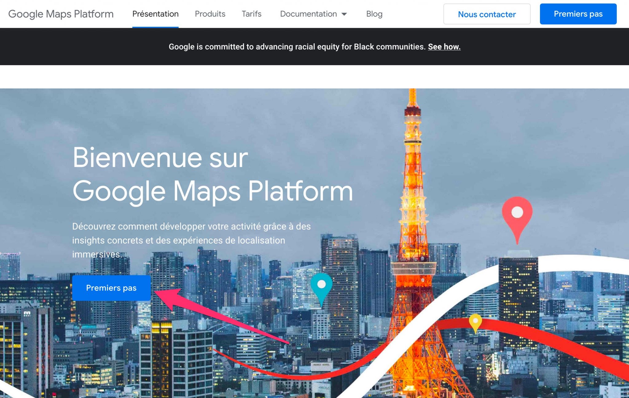 Premiers pas Google Map Platform