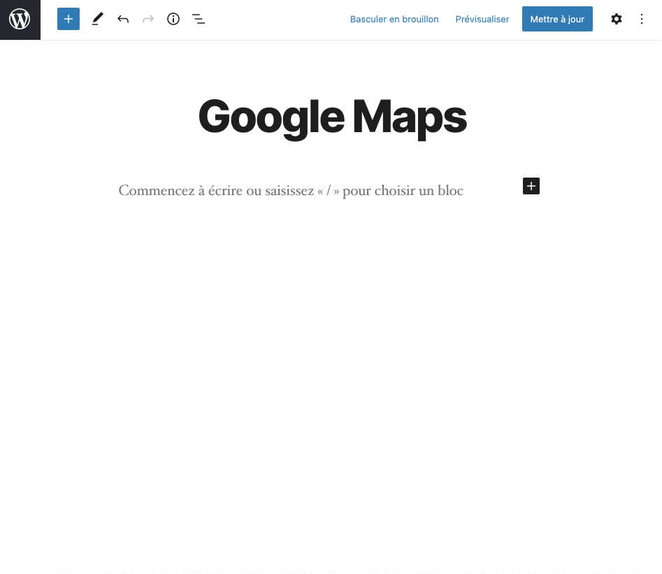 MapPress Maps sur Gutenberg