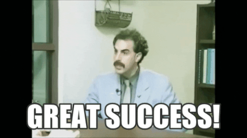 Borat great success at a quiz