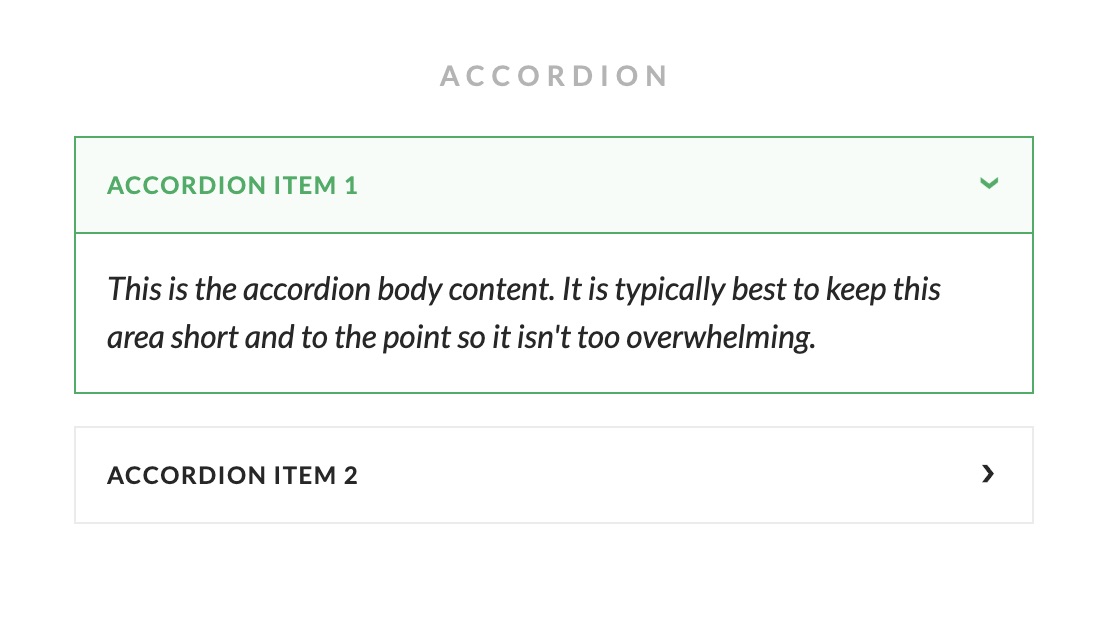 Accordion item from X theme