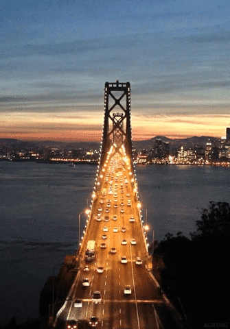Traffic on a bridge