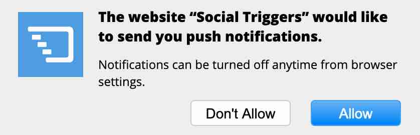 Notification push de Social Triggers