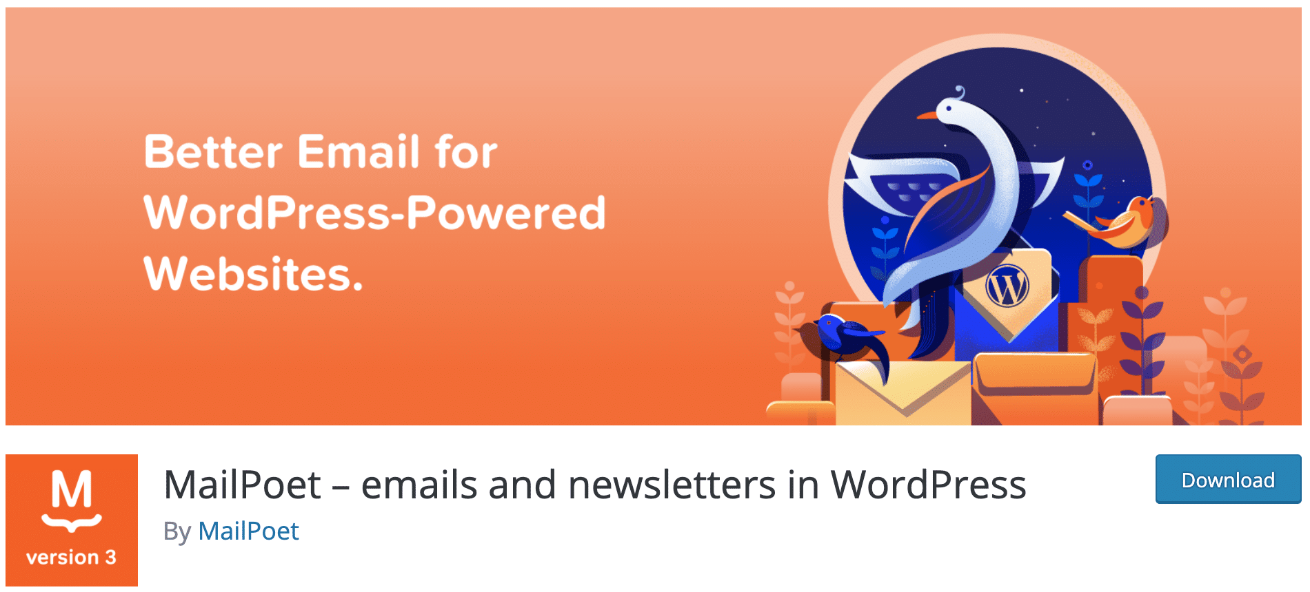 MailPoet plugin to download on WordPress official directory