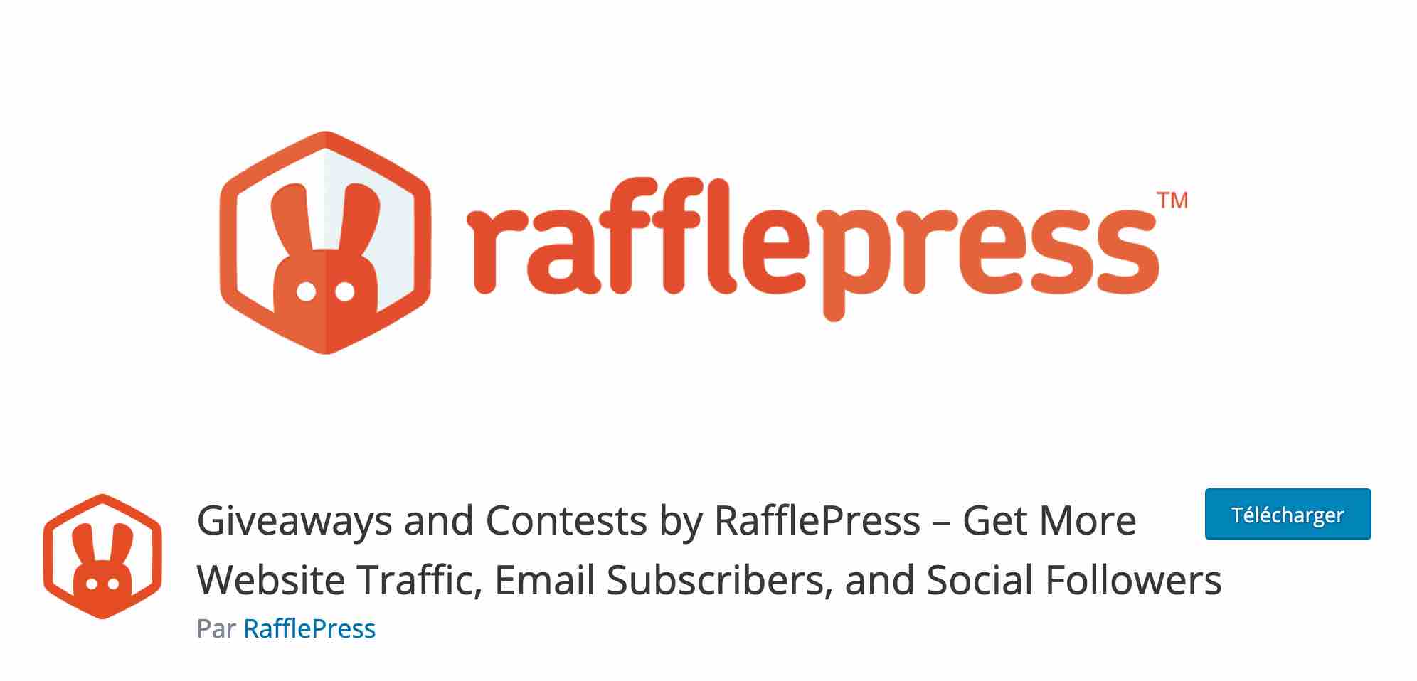 RafflePress sur le répertoire officiel WordPress.