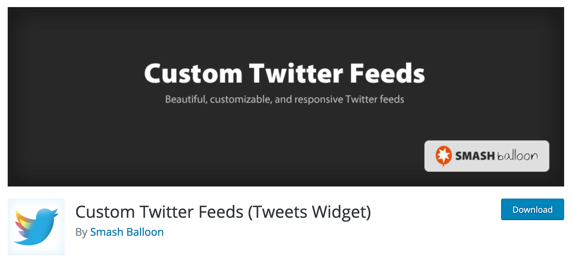 Custom Twitter Feeds plugin on WordPress official repository.