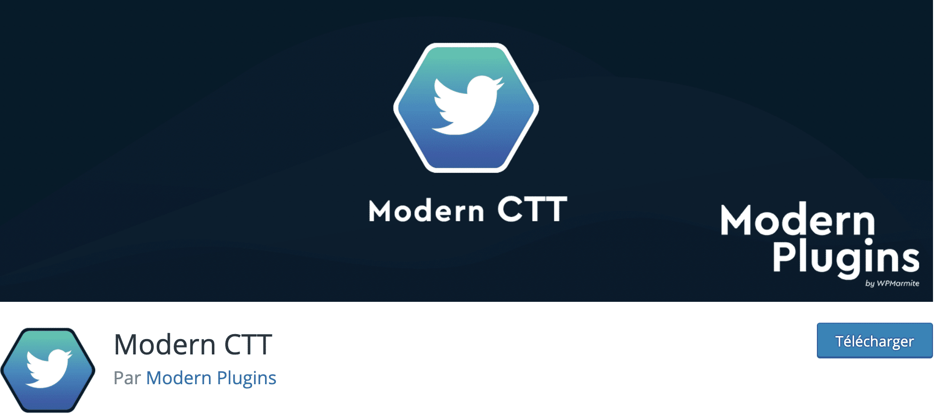 Modern CTT sur le répertoire officiel WordPress.