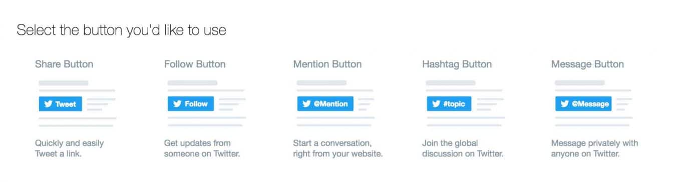 Select the button you'd like to use to tweet.