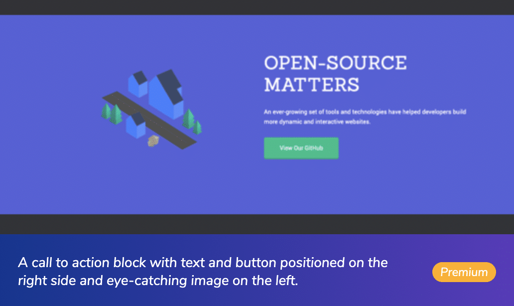 An example of block on Visual Composer.