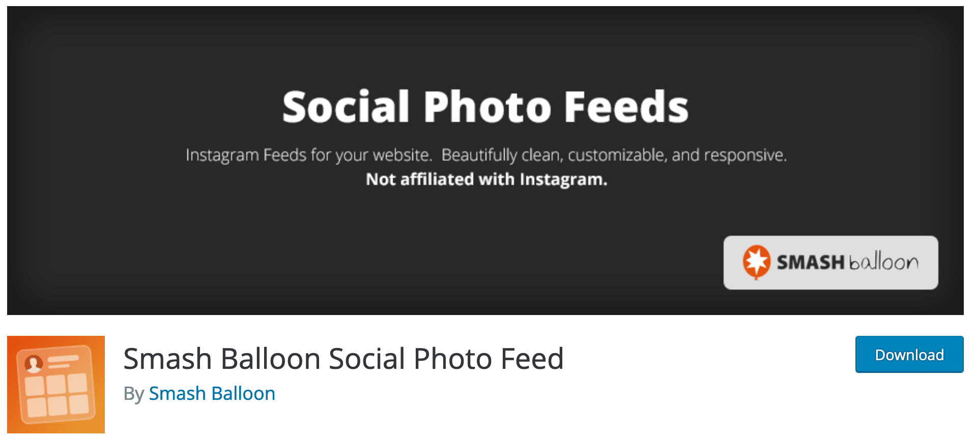 Smash Balloon Social Photo Feed plugin on WordPress official directory.