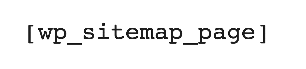 WP Sitemap Page shortcode for a WordPress site.