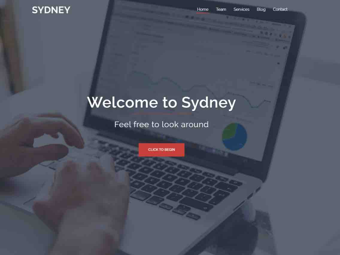 Homepage of the Sydney theme for WordPress.