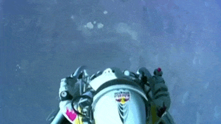 Felix Baumgartner's jump.
