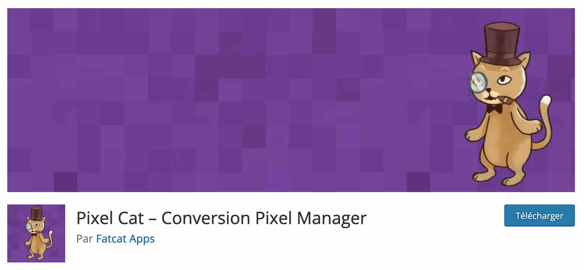 L'extension Pixel Cat permet d'activer en un clic le pixel Facebook sur WordPress.