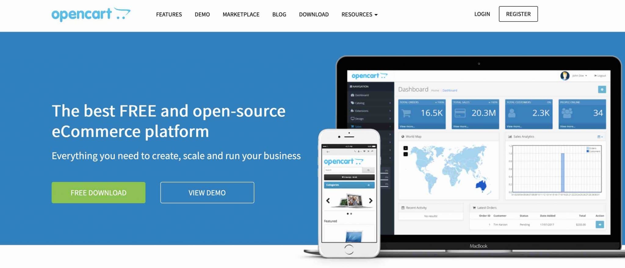 OpenCart est une alternative à WooCommerce.