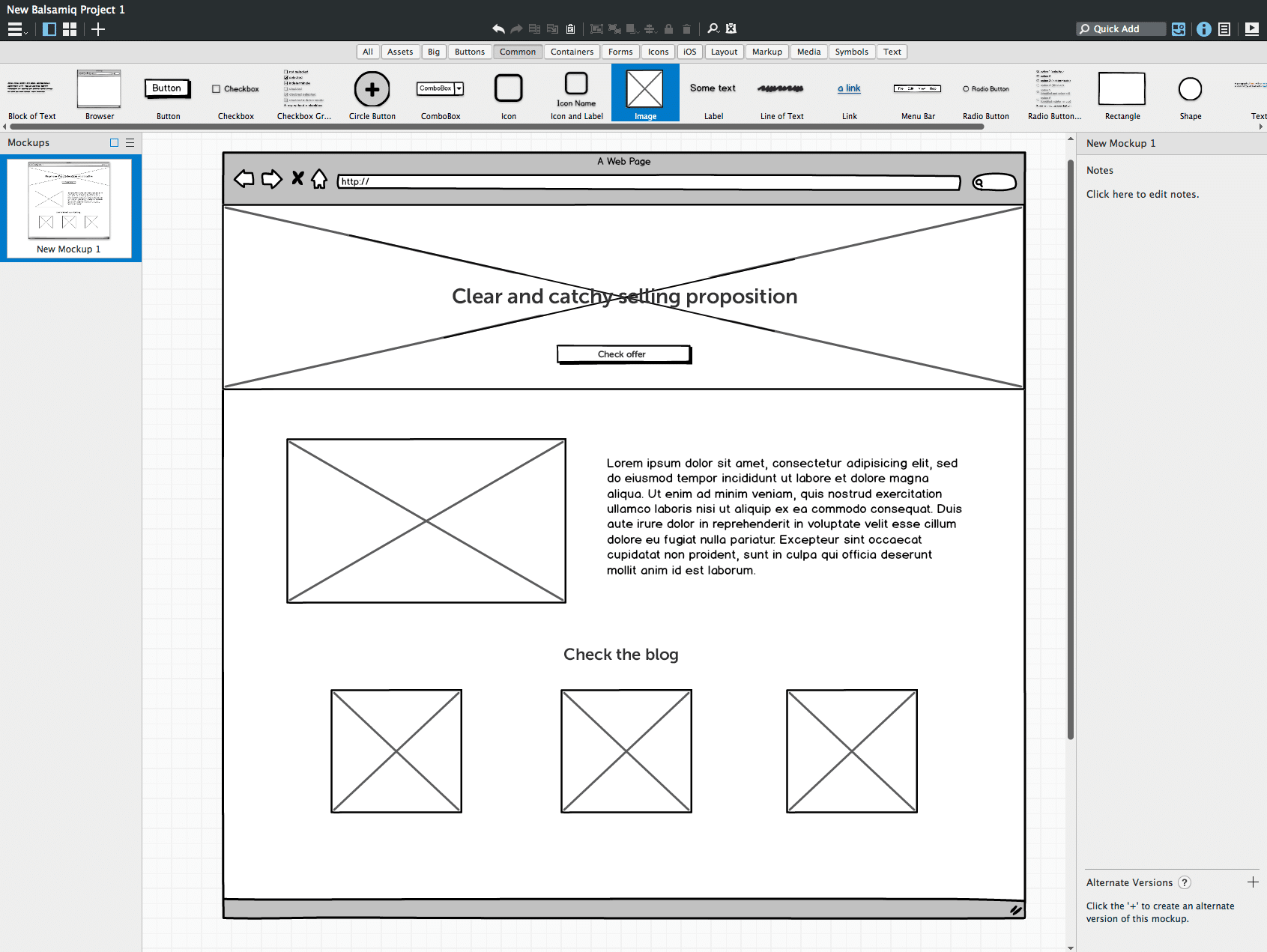 Balsamiq Mockups 3: a paid solution to design wireframes for WordPress websites.