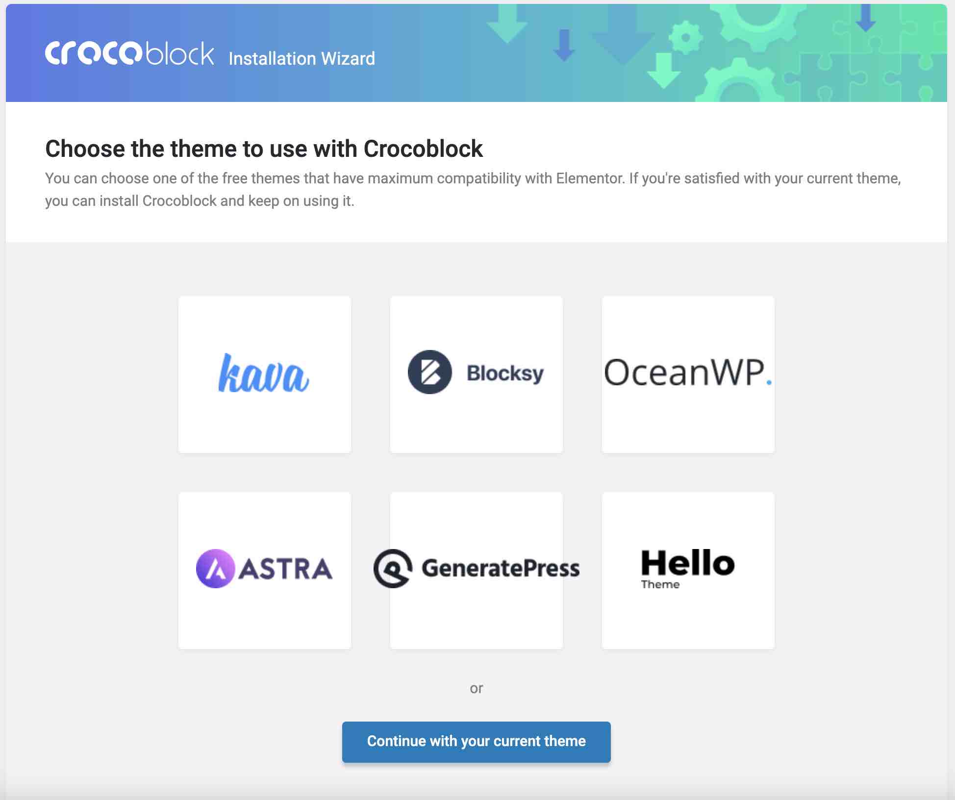 Themes recommended by Crocoblock.
