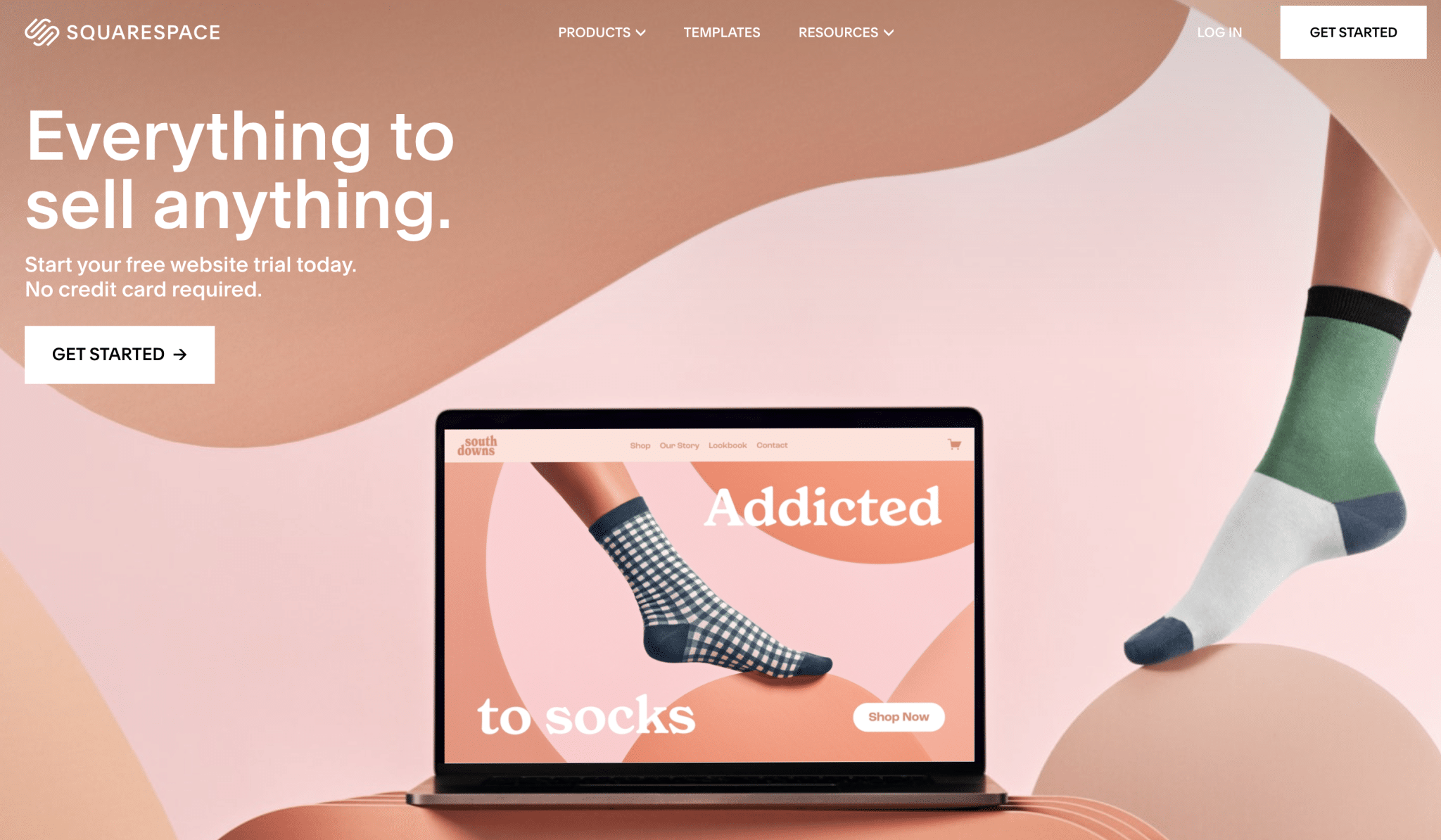 Squarespace allows you to create a showcase site and an ecommerce site.