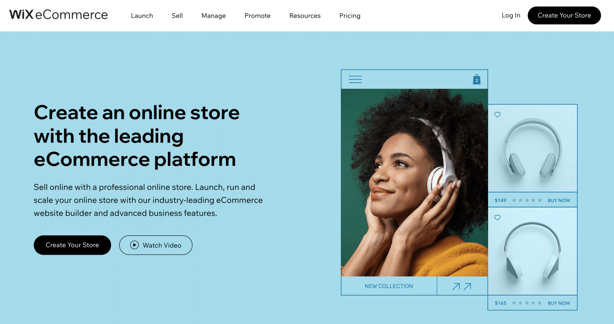 The Wix tool allows you to create an ecommerce store thanks to Wix eCommerce.