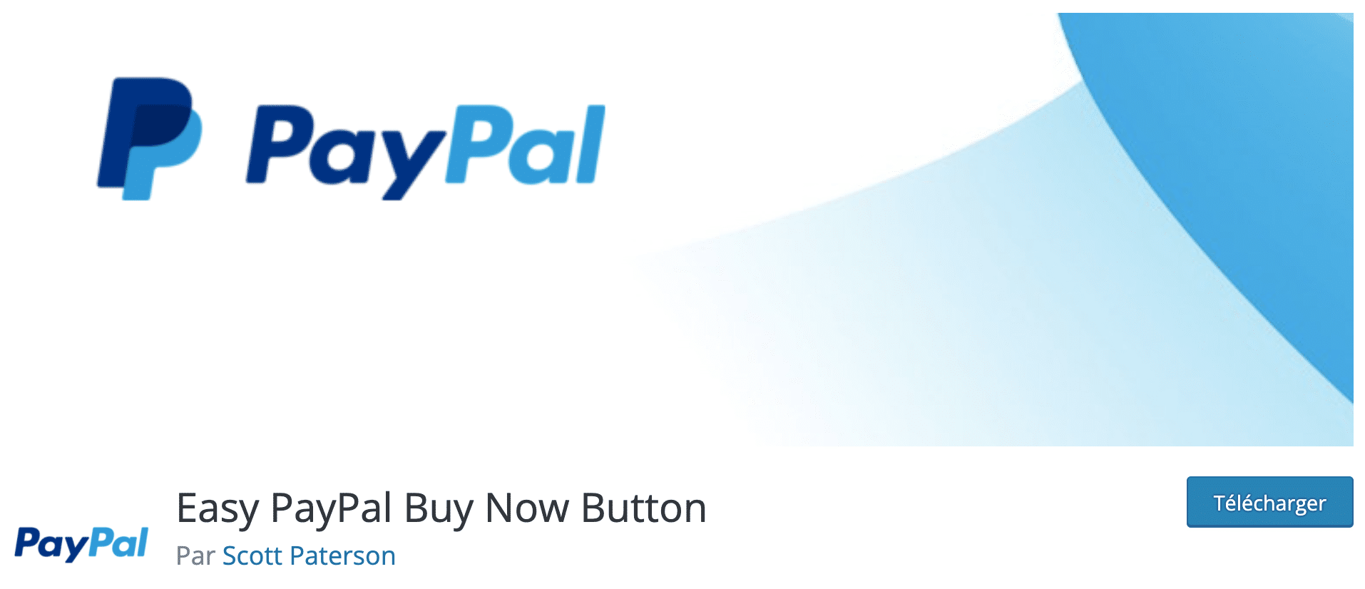 L'extension Easy PayPal Buy Now Button sur le répertoire officiel.