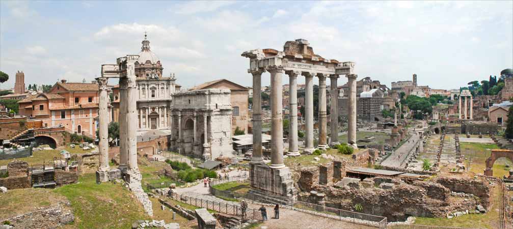 Ruins of a Roman forum nowadays.