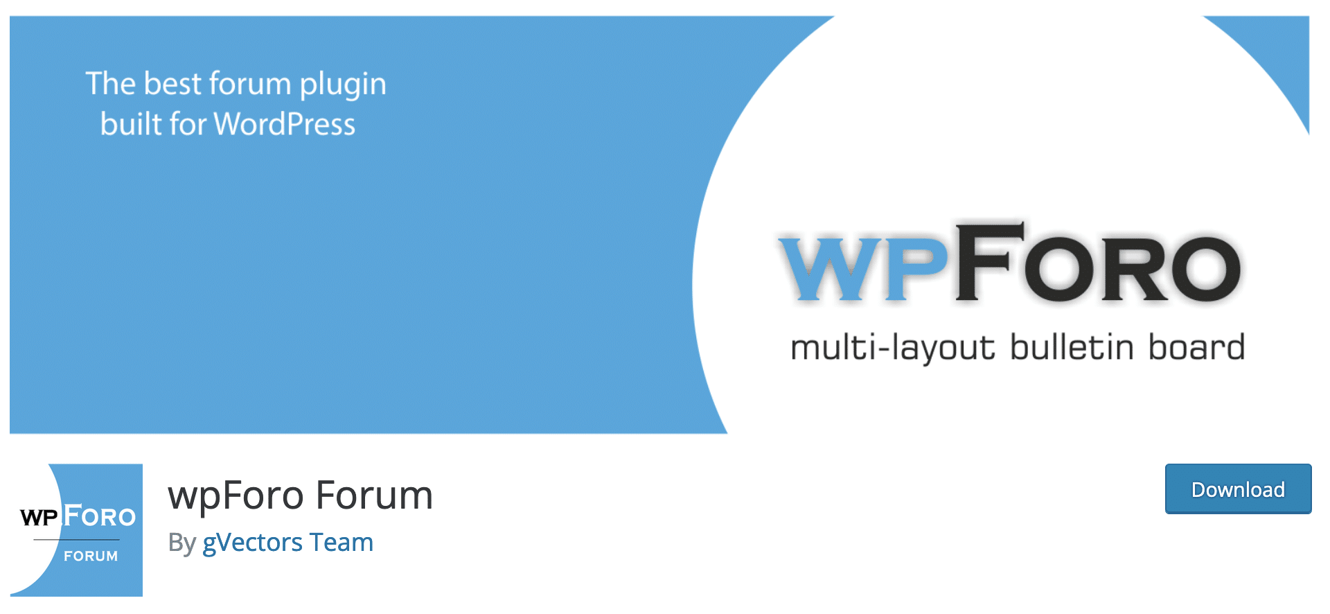 wpForo Forum plugin download page.