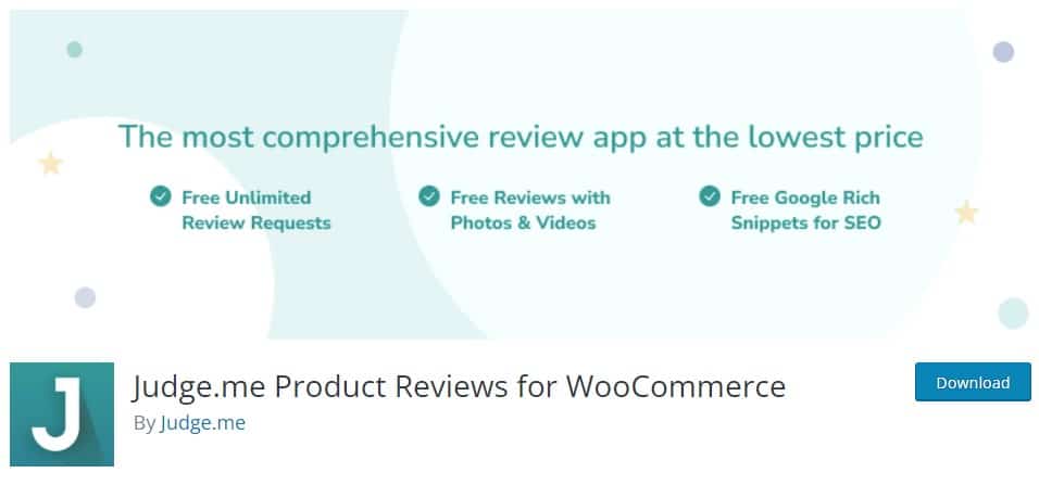 Judge.me Product Reviews plugin for WooComerce on WordPress. 