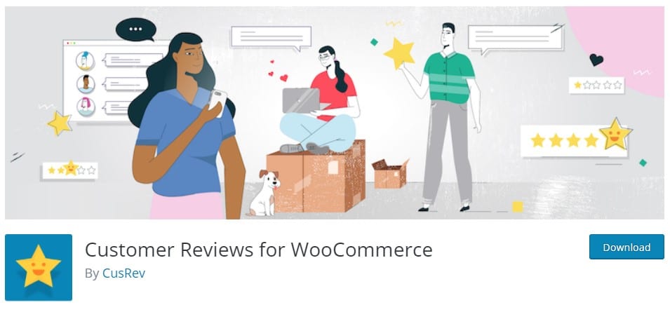 Customer Reviews for WooCommerce plugin download page.
