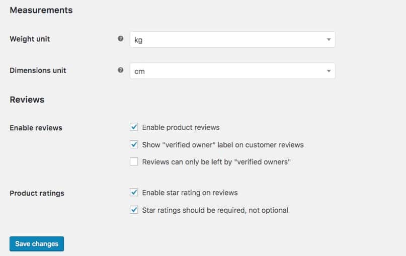 Customer reviews settings in the WooCommerce menu.