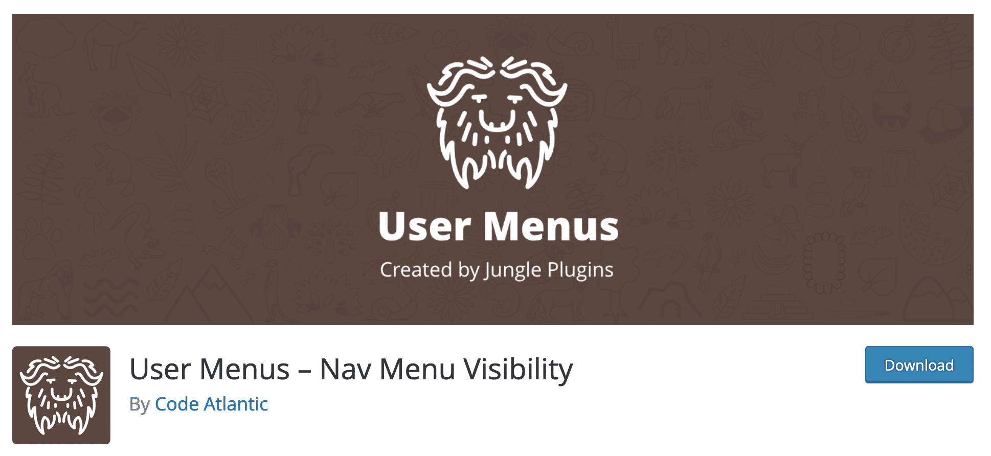 User Menus plugin download page. 