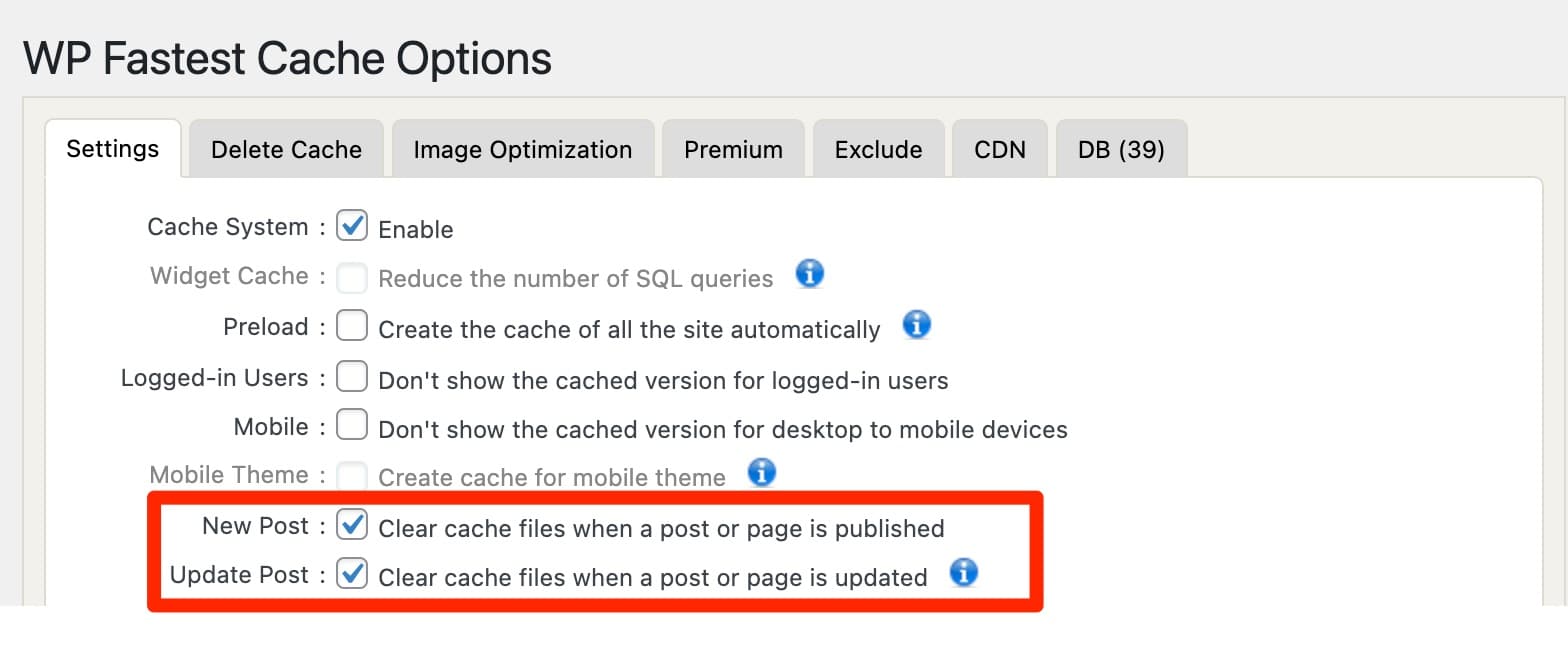 With WP Fastest Cache, it is possible to clear cache files as soon as a post or page is published on WordPress. 