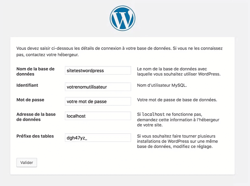 Table prefix in WordPress.